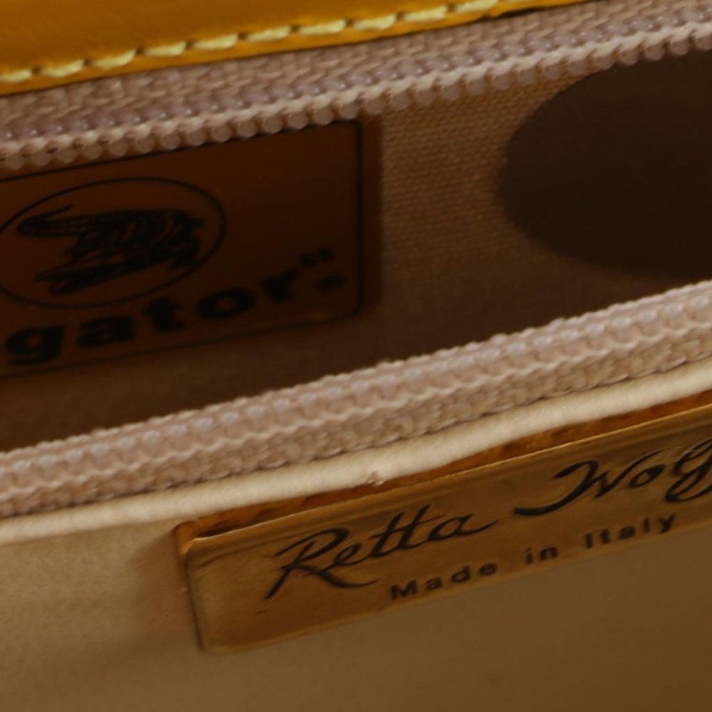 ✧ Retta Wolff • Yellow "ligator" purse - Picture 9 of 12